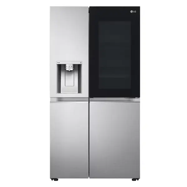 یخچال فریزر ساید بای ساید دو درب ال جی مدل GC-X257CSES رنگ نقره‌ای نمای جلو