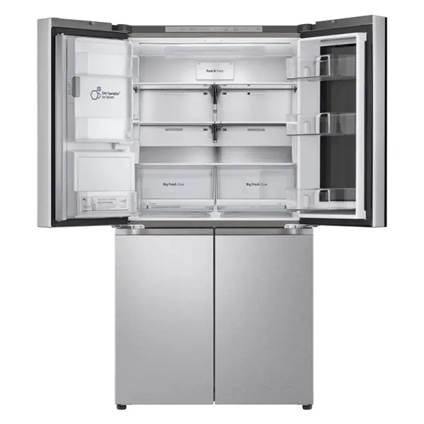 یخچال فریزربالا پایین ال جی مدل GMX946NS9F رنگ نقره ای نمای داخل