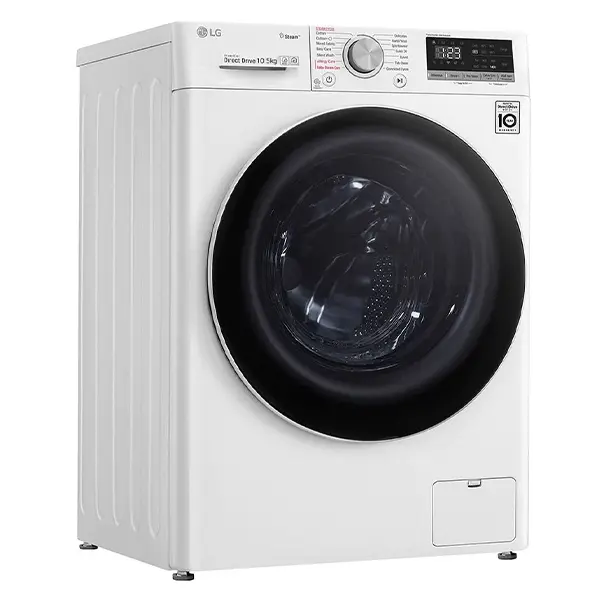 ماشین لباسشویی و خشک کن ال جی F4V5RYP0W رنگ سفید  ازنمای کنار