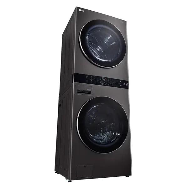 ماشین لباسشویی و خشک کن ال جی WK2116BST رنگ دودی از نمای کنار