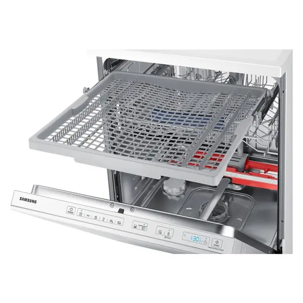 طبقه بالایی ماشین ظرفشویی  سامسونگ مدل DW60M9530FW رنگ سفید مخصوص قرار دادن  کارد و چنگال