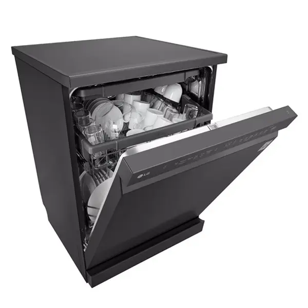 ماشین ظرفشویی ال جی DFC513FD رنگ دودی از نمای کنار