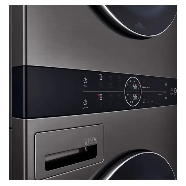 پنل کنترلی ماشین لباسشویی و خشک کن ال جی مدل WT2116BRK رنگ دودی
