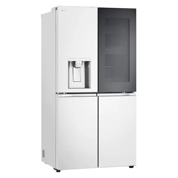 یخچال فریزر فرنچ چهار درب ال جی مدل GR-X33FFQRL رنگ سفید از نمای کنار