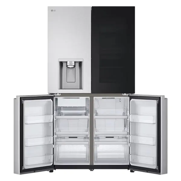 یخچال فریزر ساید بای ساید ال جی مدل GMX946NS9F رنگ نقره ای نمای داخل
