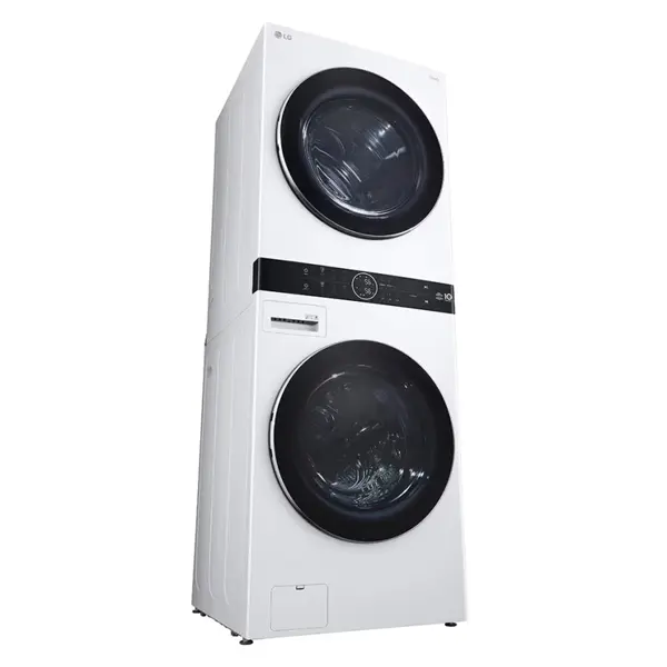 ماشین لباسشویی و خشک کن ال جی WK2116WHT رنگ سفید از نمای کنار