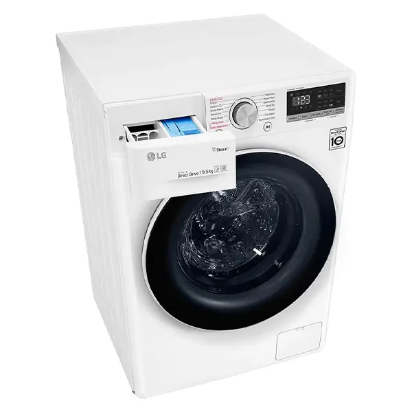  ماشین لباسشویی 10.5 کیلویی ال جی F4V5RYP0W رنگ سفید