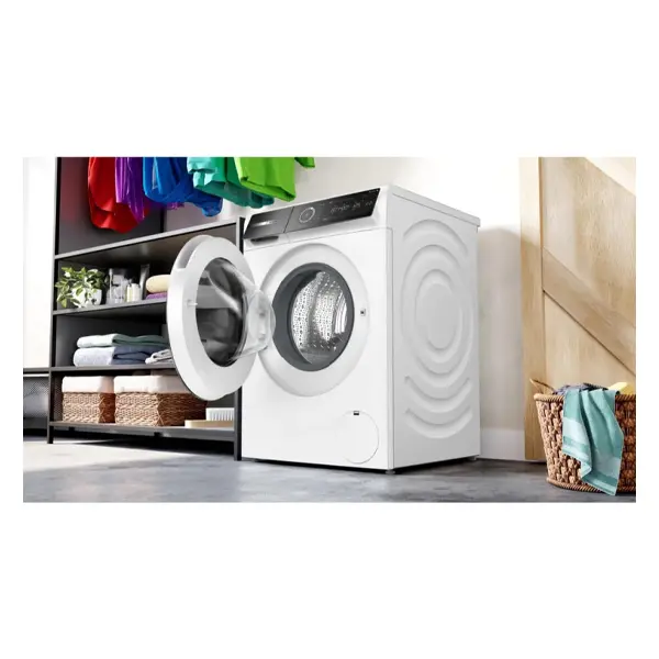 ماشین لباسشویی بوش مدل WGB24400ME رنگ سفید از کنار