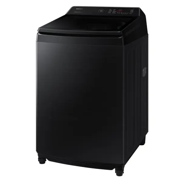 ماشین لباسشویی و پتوشور سامسونگ WA19CG6745BV رنگ دودی از کنار