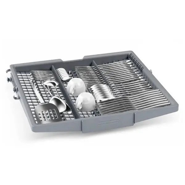 ماشین ظرفشویی  بوش مدل SMS6ZCW37Q رنگ سفید با طبقه ی مخصوص کارد و چنگال