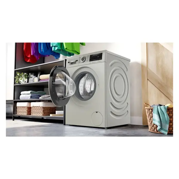 ماشین لباسشویی بوش WGA1440XGC اینوکس نقره ای از نمای کنار