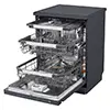 ماشین ظرفشویی و خشک‌کن سه طبقه ال جی مدل DFC287HMS رنگ مشکی مات