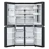 یخچال فریزر فرنچ چهار درب ال جی مدل GR-X33FFCRL رنگ دودی از نمای داخل