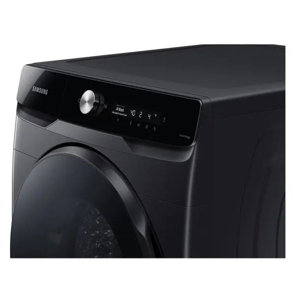 نمای پنل ماشین لباسشویی و خشک کن سامسونگ WD16T6500GV رنگ مشکی از کنار