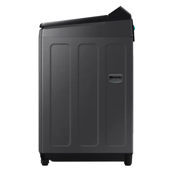 نمای بغلی ماشین لباسشویی و پتوشور سامسونگ WA17CG6745BD رنگ خاکستری