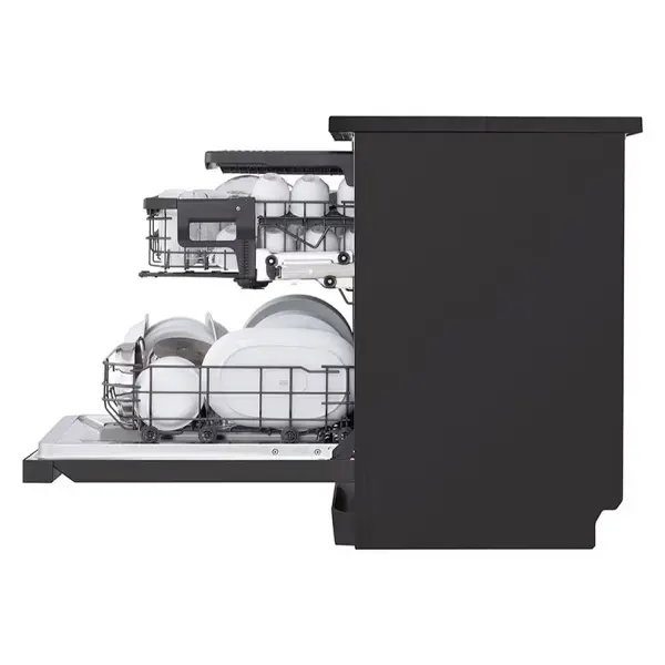 ماشین ظرفشویی 14 نفره ال جی مدل  DFC513FD رنگ دودی از نمای بغل
