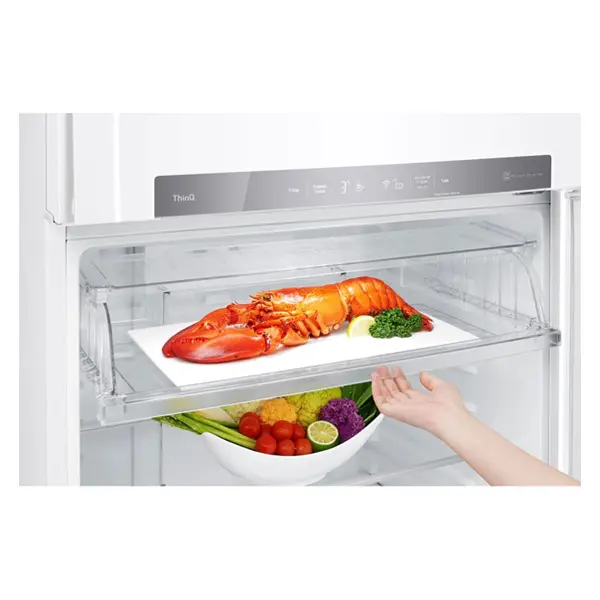 یخچال فریزر ال جی مدل GN-F782HQHL رنگ سفید نمای از کشو ی Fresh O Zone