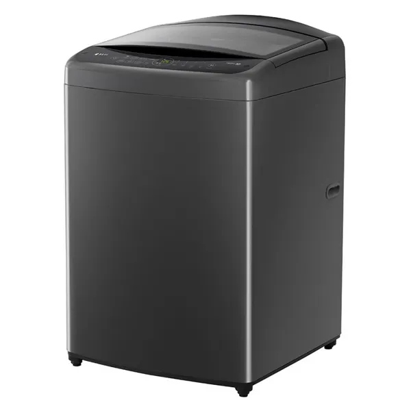 ماشین لباسشویی و پتوشور ال جی T18H3SDHT2 رنگ دودی از نمای کنار