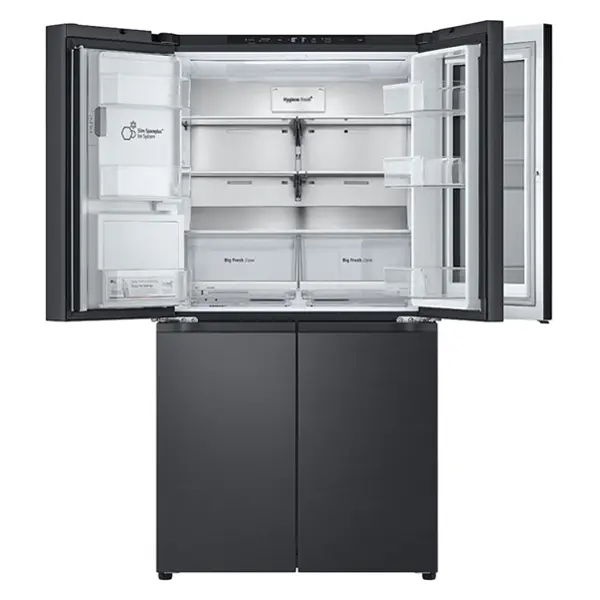 یخچال فریزر فرنچ ال جی مدل GR-X33FFCRL رنگ دودی نمایی از فضای داخل