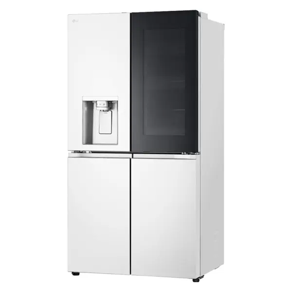 یخچال فریزر فرنچ چهار درب ال جی مدل GR-X33FFQRL رنگ سفید از نمای کنار
