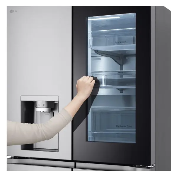 یخچال فریزر ال جی مدل GMX946NS9F رنگ نقره ای با قابلیت اینستاویو