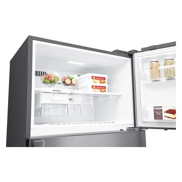 سیستم یخ ساز دستی یخچال فریزر بالا پایین ال جی مدل GN-F782HFHL رنگ نقره ای