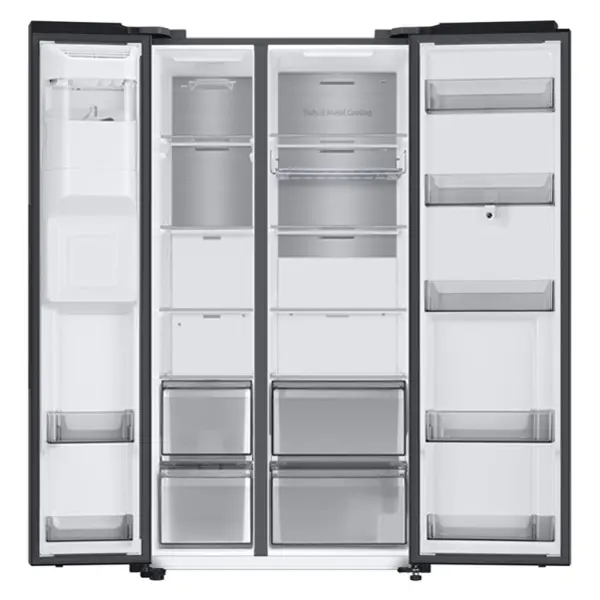 یخچال فریزر ساید بای ساید سامسونگ مدل RS6HA8891B1 از نمای داخلی