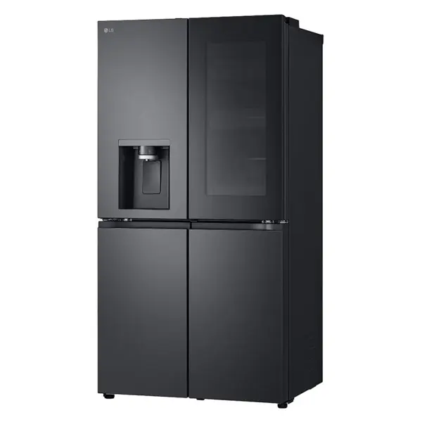 یخچال فریزر فرنچ چهار درب ال جی مدل GR-X33FFCRL رنگ دودی از نمای کنار