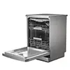ماشین ظرفشویی سری 6 بوش مدل SMS6ZCI00G رنگ نقره ای از کنار با درب باز