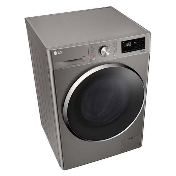ماشین لباسشویی ال جی F4R3TYGCP رنگ نقره ای پلاتینیومی با ظریفیت 9 کیلویی