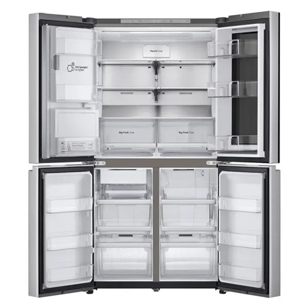 یخچال فریزر ال جی مدل GMX946NS9F رنگ نقره ای نمای داخل