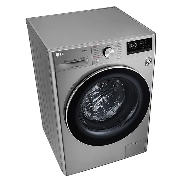  ماشین لباسشویی ال جی F4V5RYP2T رنگ نقره ای  با ظرفبت 10.5 کیلوگرم