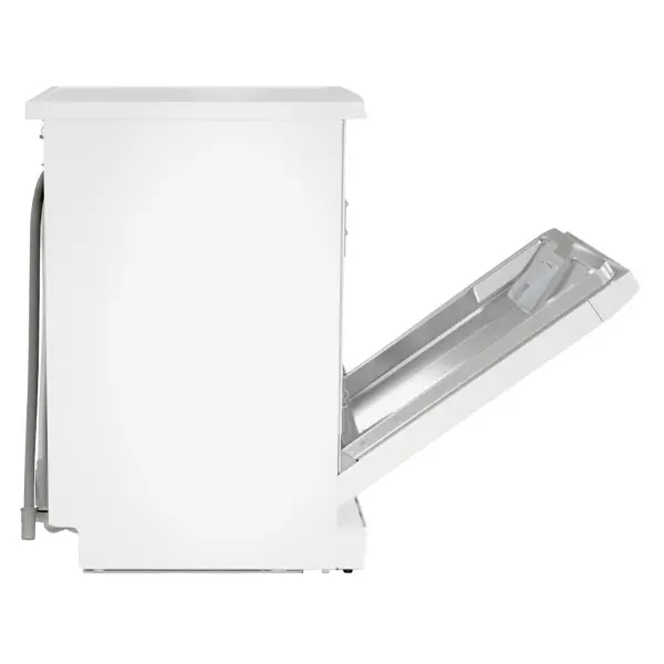 ماشین ظرفشویی 14 نفره بوش مدل SMS4HMW65M رنگ سفید از بغل با درب باز