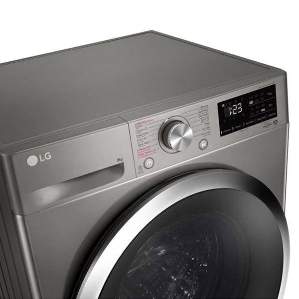 پنل کنترلی ماشین لباسشویی ال جی F4R3TYGCP رنگ نقره ای پلاتینیومی از نمای کنار