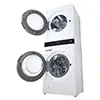 ماشین لباسشویی واش تاور 21 کیلویی و خشک کن 16 کیلویی ال جی مدل WT2116WRK رنگ سفید از نمای کنار
