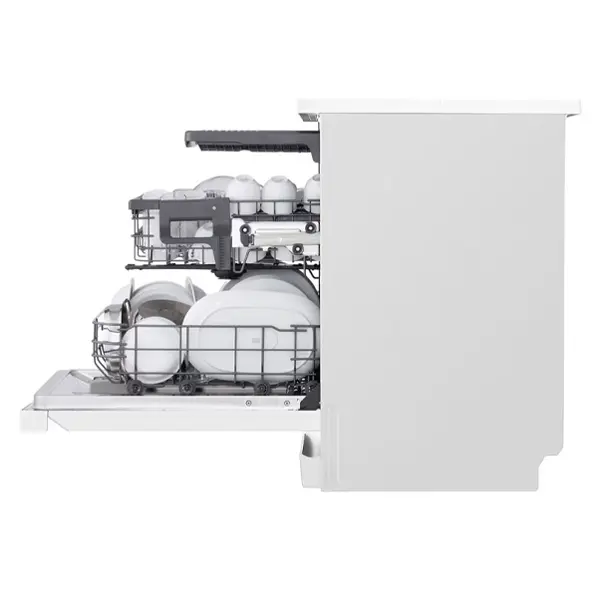 ماشین ظرفشویی 14 نفره ال جی مدل  DFC513W رنگ سفید از نمای بغل