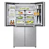 یخچال فریزربالا پایین ال جی مدل GMX946NS9F رنگ نقره ای نمای داخل