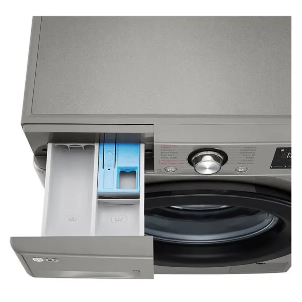 محفظه مواد شوینده ماشین لباسشویی ال جی F4R3TYG6P رنگ نقره ای پلاتینیومی