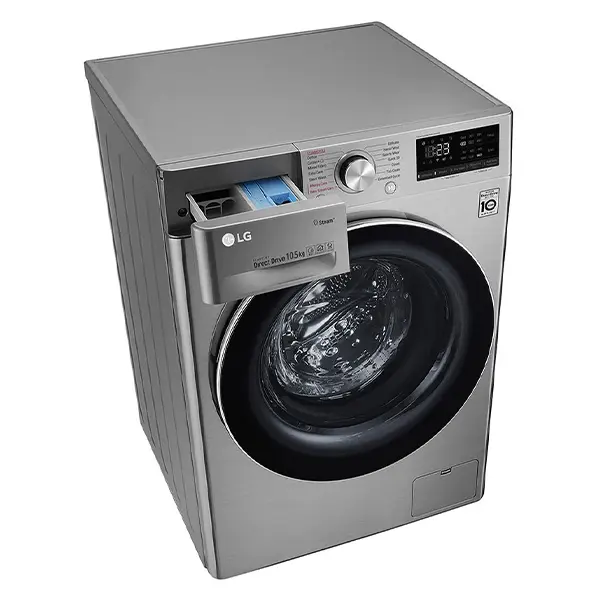  ماشین لباسشویی 10.5 کیلویی ال جی F4V5RYP2T رنگ نقره ای
