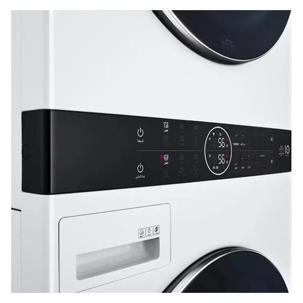 پنل کنترلی ماشین لباسشویی و خشک کن ال جی مدل WT2116WRK رنگ سفید