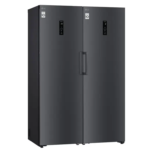 یخچال فریزر دوقلو ال جی مدل GC-B511EADM و GC-B514EAFM رنگ دودی نمای کنار