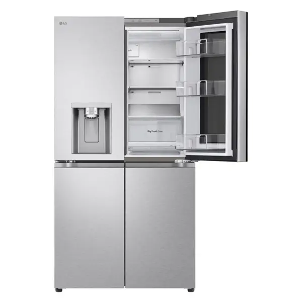 یخچال فریزر فرنچ چهار درب 23 فوت ال جی مدل GMX946NS9F رنگ نقره ای از جلو