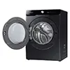 خرید و قیمت ماشین لباسشویی و خشک کن سامسونگ WD16T6500GV رنگ مشکی از نمای کنار
