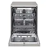 ماشین ظرفشویی 14 نفره سه طبقه ال جی مدل DFC435FP رنگ نقره ای پلاتینیوم با درب باز