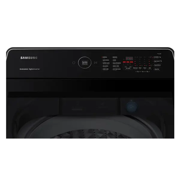 نمای پنل ماشین لباسشویی و پتوشور سامسونگ WA17CG6745BD رنگ خاکستری