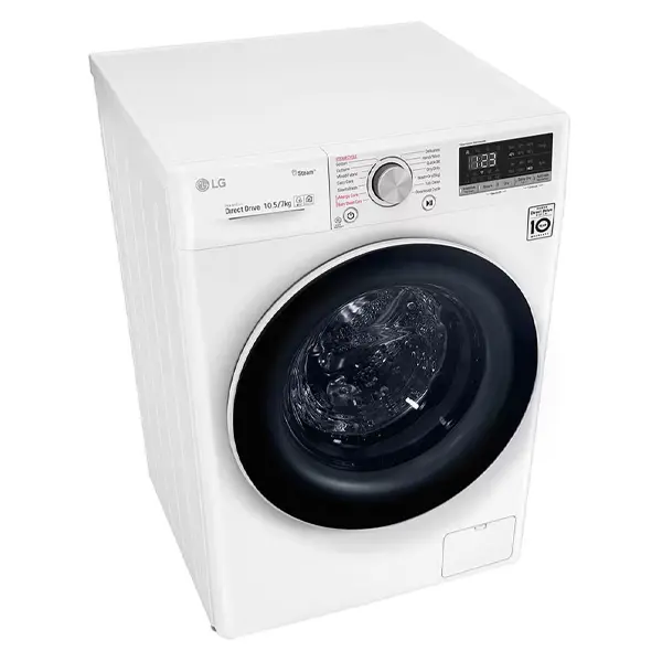  ماشین لباسشویی 1400 دور ال جی F4V5RGP0W رنگ سفید 