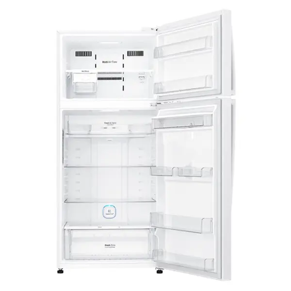 یخچال فریزر بالا پایین ال جی مدل GN-F782HQHL رنگ سفید نمای داخل