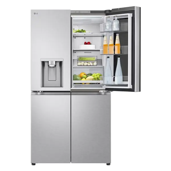 یخچال فریزر فرنچ چهار درب 23 فوت ال جی مدل GMX946NS9F رنگ نقره ای از جلو
