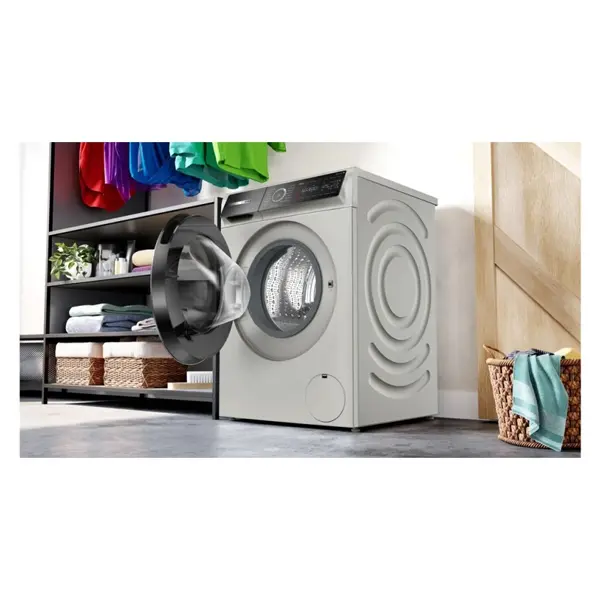 ماشین لباسشویی بوش WGB2560X0 رنگ نقره ای از نمای کنار