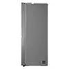 یخچال فریزر ساید بای ساید سه درب 24 فوت ال جی مدل GC-J267FLJW رنگ نقره ای  از نمای بغل